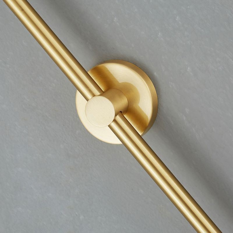 Moderne Globe Wandleuchte aus gebürstetem Goldglas