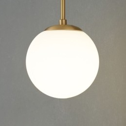 Moderne Globe Wandleuchte aus gebürstetem Goldglas