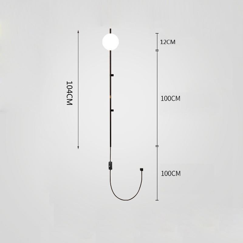 Globus Wandleuchte Beleuchtung Mid Century Magic Bean Wandlampe mit Stecker