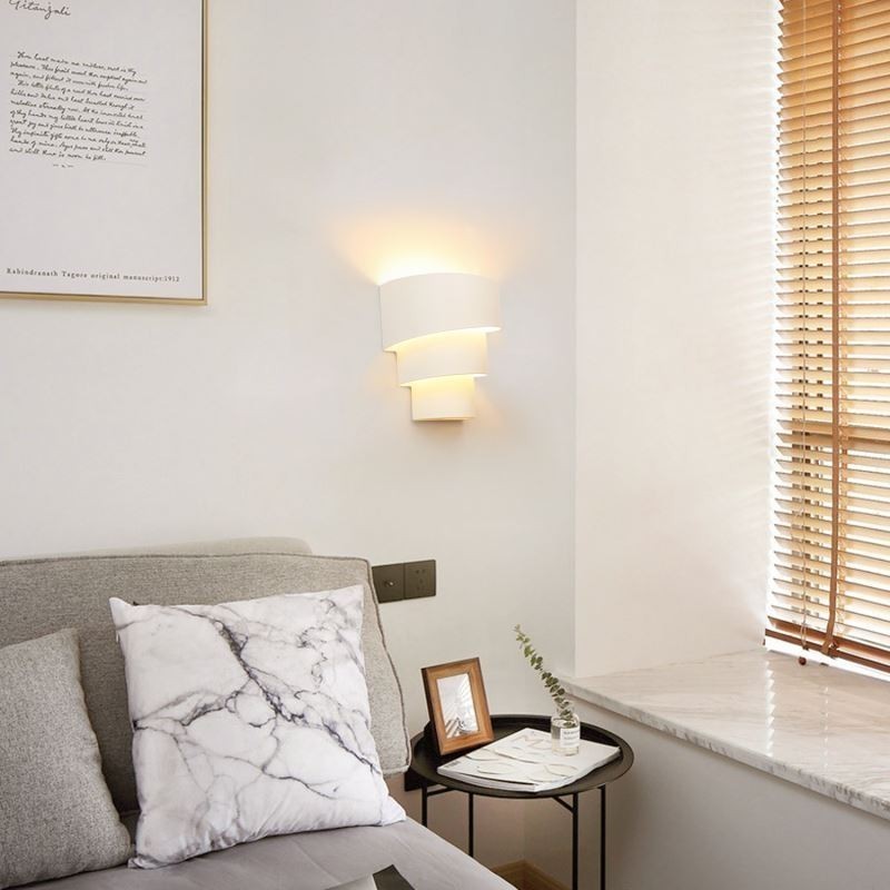 Moderne minimalistische Wandleuchte Spiral Cake Sconce Light Bedside
