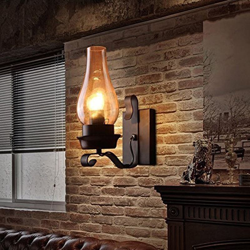 Vintage Schmiedeeisen Wandlampe Einzellicht Wandleuchte Beleuchtung