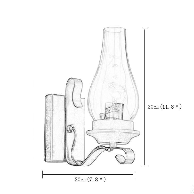 Vintage Schmiedeeisen Wandlampe Einzellicht Wandleuchte Beleuchtung