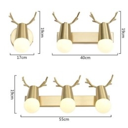 Nordische Messing Wandleuchte Spiegel Frontleuchte