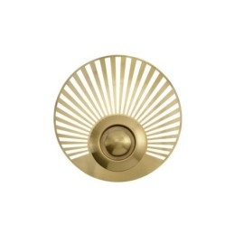 Nordische Messing-Wandlampe, ausgehöhlte runde Form, Wandleuchte