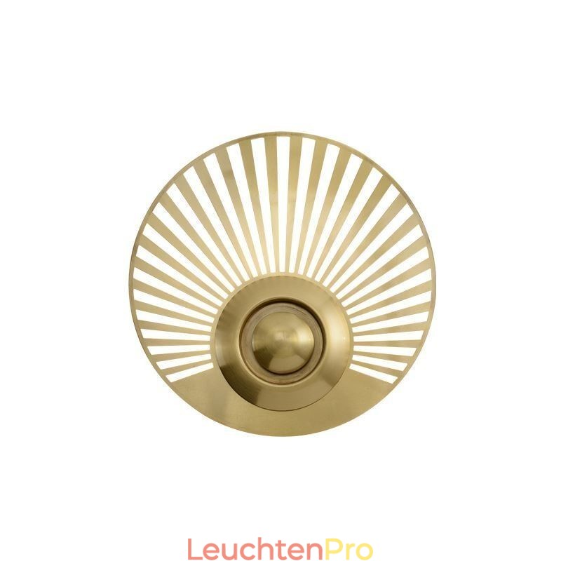 Nordische Messing-Wandlampe, ausgehöhlte runde Form, Wandleuchte
