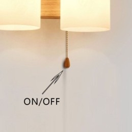 Nordische Holz Wandlampe Glas Lampenschirm Wandleuchte