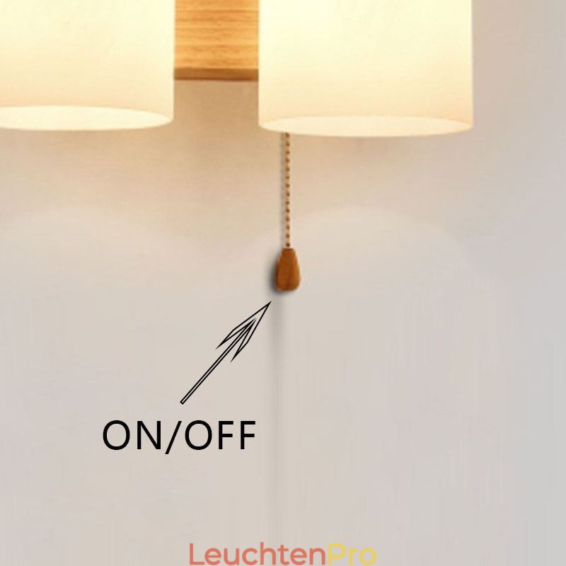 Nordische Holz Wandlampe Glas Lampenschirm Wandleuchte