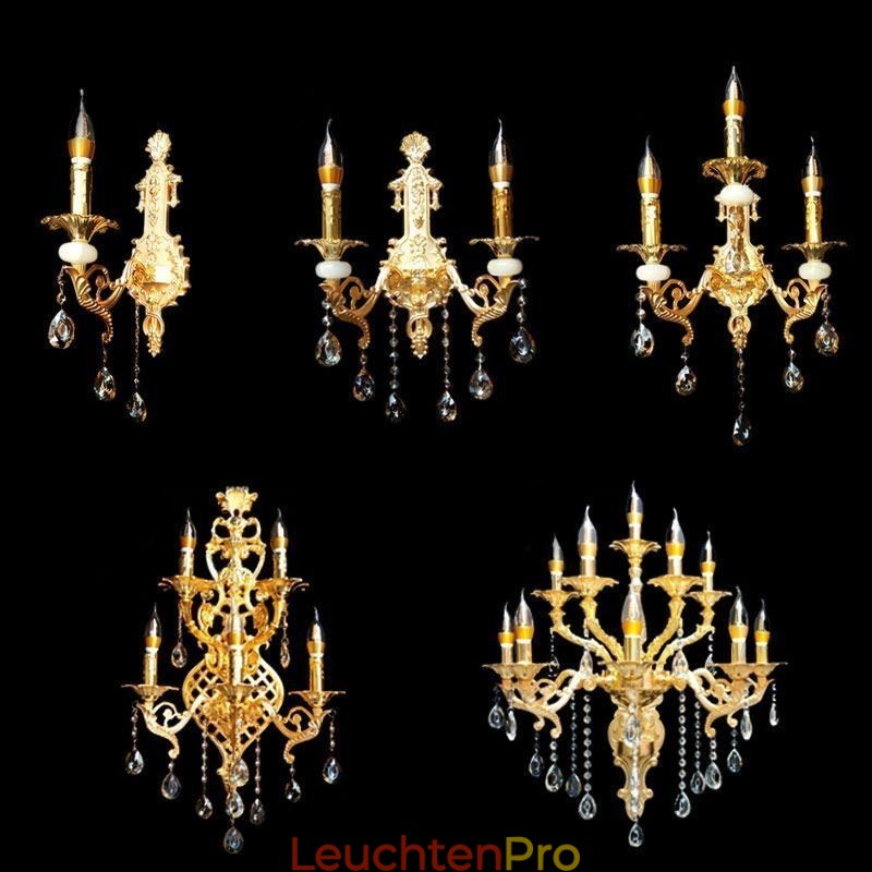 Europäische Wandleuchte Luxuriöse Wandleuchte Kristall Tropfen Lampe Nachttischbeleuchtung