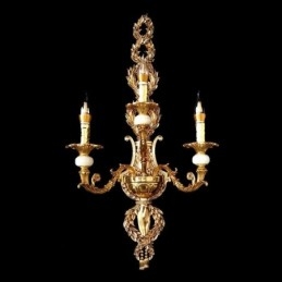 Europäische Wandleuchte Luxuriöse Blütenblatt Wandleuchte Jade Dekoration Lampe Nachttischbeleuchtung