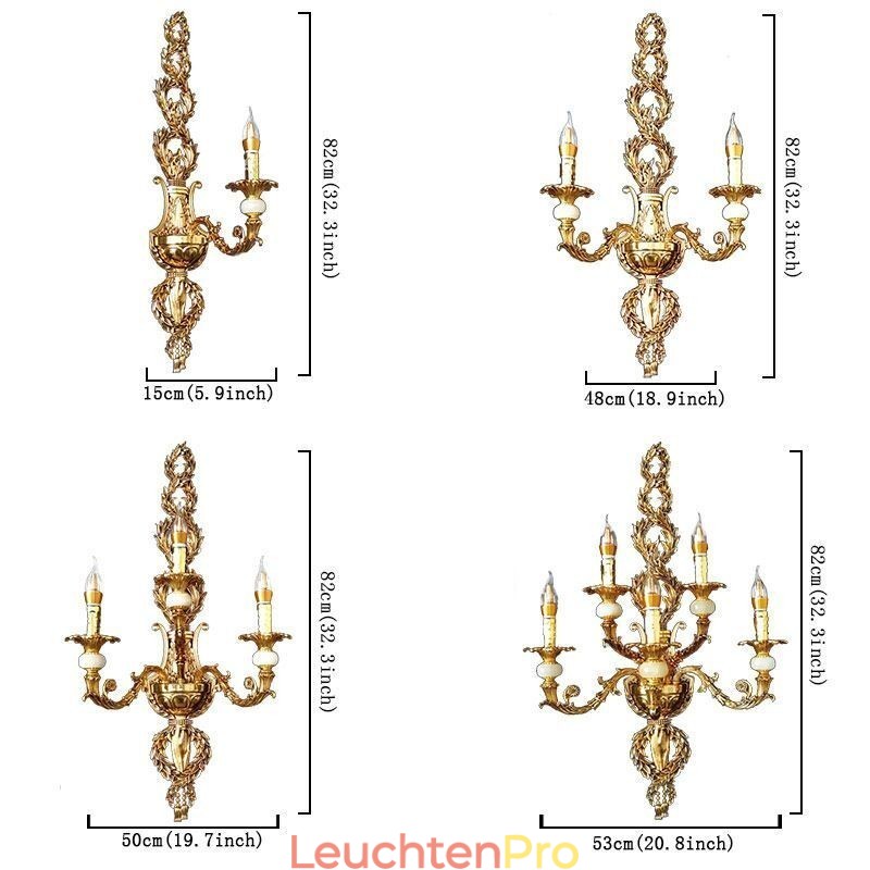 Europäische Wandleuchte Luxuriöse Blütenblatt Wandleuchte Jade Dekoration Lampe Nachttischbeleuchtung