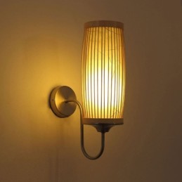 Taille Trommel Design Wandleuchte Kreative Bambus Wandleuchte Nachttisch Treppen Ländlichen Beleuchtung