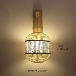 Käfig Design Wandleuchte Kreative Bambus Hängende Wandleuchte Nachttisch Dekoratives Licht