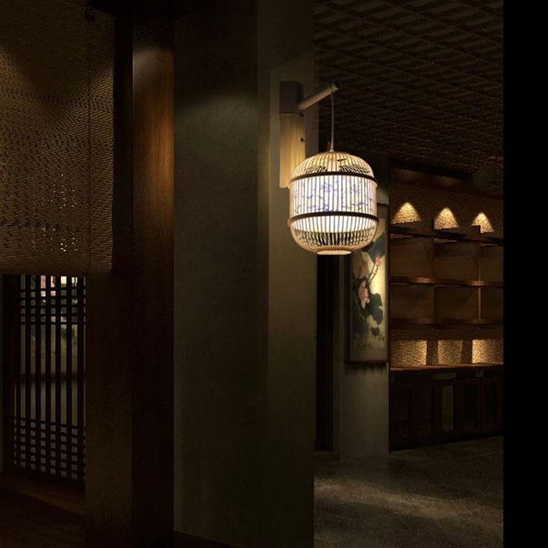 Käfig Design Wandleuchte Kreative Bambus Hängende Wandleuchte Nachttisch Dekoratives Licht
