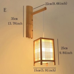 Gewebte Bambus Wandleuchte Retro chinesische Wandleuchte Beleuchtung
