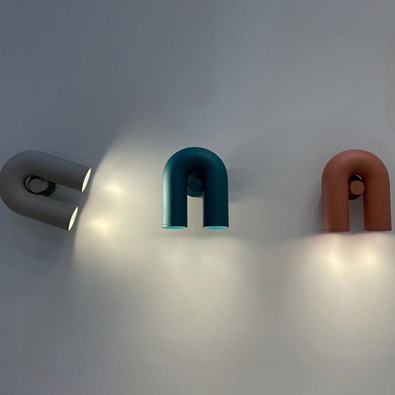 Wandleuchte U-Form Minimalistische Kreative Wandleuchte 90 Drehbarer Lampenschirm