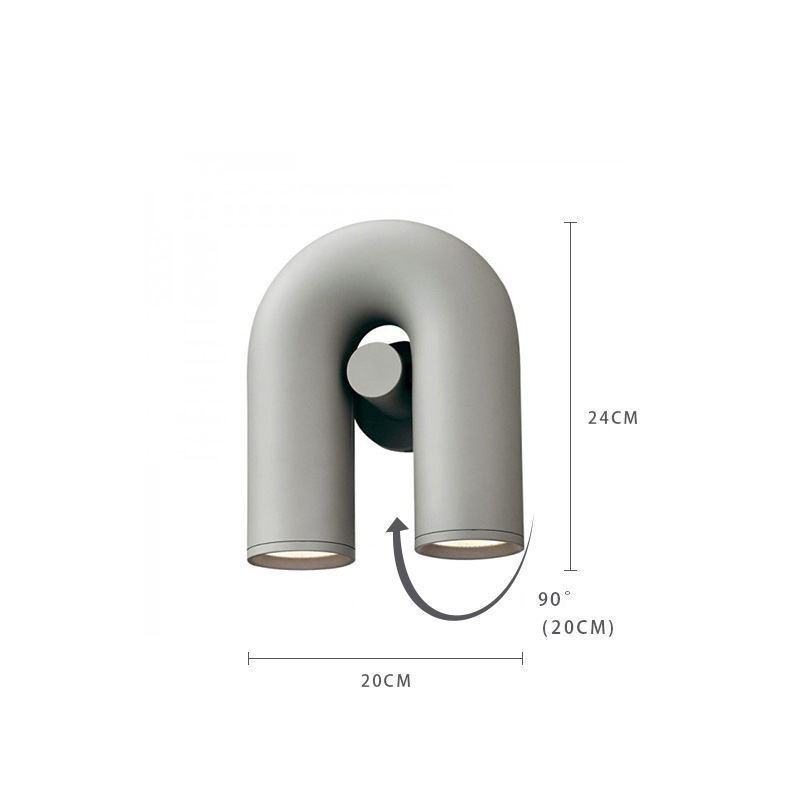 Wandleuchte U-Form Minimalistische Kreative Wandleuchte 90 Drehbarer Lampenschirm