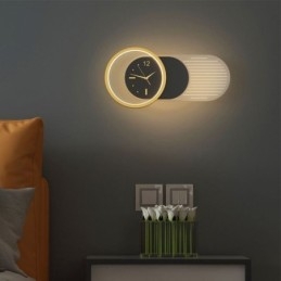 Wandleuchte Moderne minimalistische Acryl Schmiedeeisen Uhr Wandleuchte