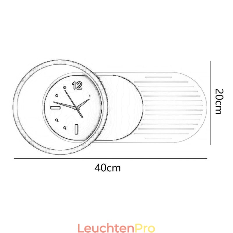 Wandleuchte Moderne minimalistische Acryl Schmiedeeisen Uhr Wandleuchte