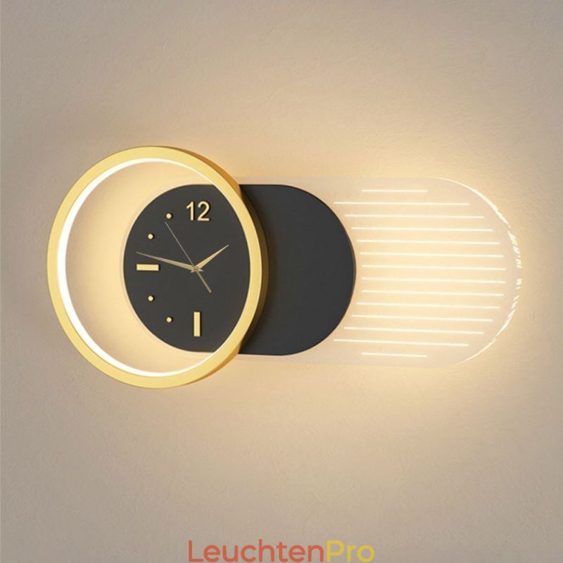 Wandleuchte Moderne minimalistische Acryl Schmiedeeisen Uhr Wandleuchte