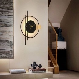 Uhr Wandleuchte Moderne Minimalistische Schmiedeeisen Wandleuchte Und