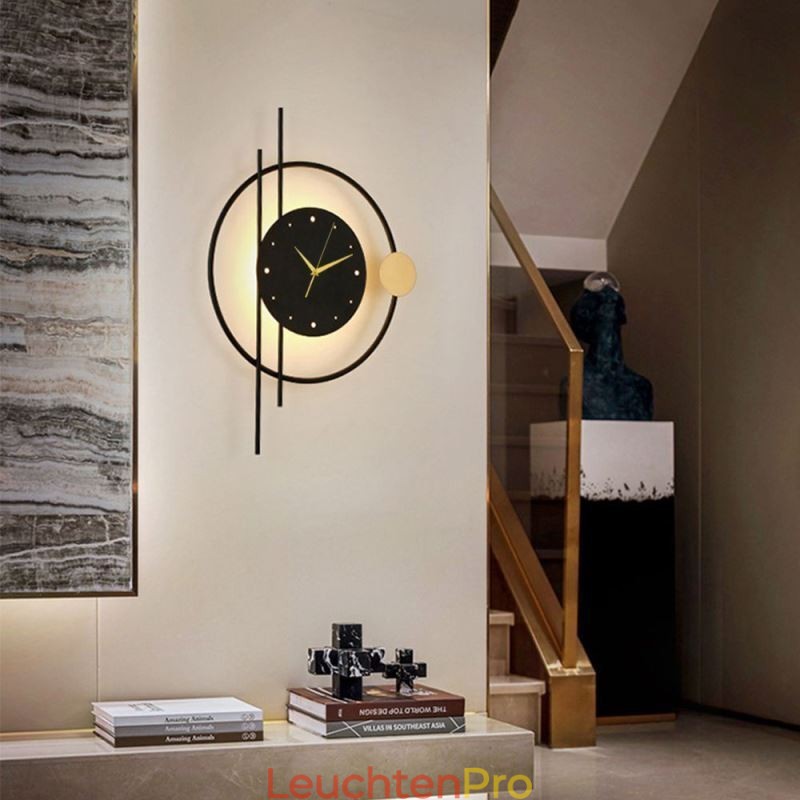 Uhr Wandleuchte Moderne Minimalistische Schmiedeeisen Wandleuchte Und