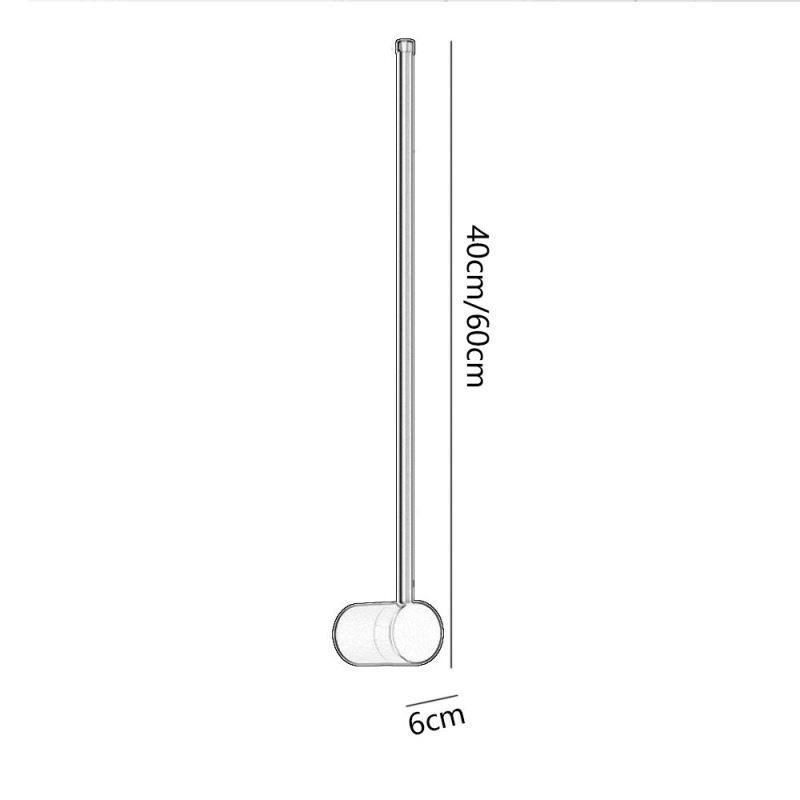 Moderne lange Wandlampe, Nachttischlampe