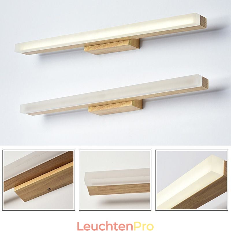 Spiegelleuchte Massivholz Wandleuchte Moderne Wandleuchte