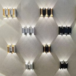 Wasserdichte Wandleuchte Modernes Aluminium Oberflächenmontiertes Gartenverandalicht