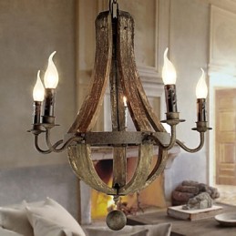 Kronleuchter 5 Lichter Vintage Retro Country Living Dining Metall