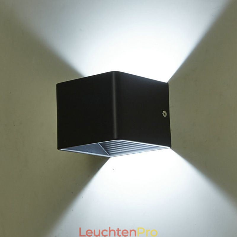 Wandleuchte Aluminium Balkon Oberfläche montiert Cube Veranda Licht