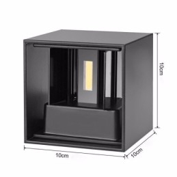 Wandleuchte Aluminium Balkon Oberfläche montiert Cube Veranda Licht