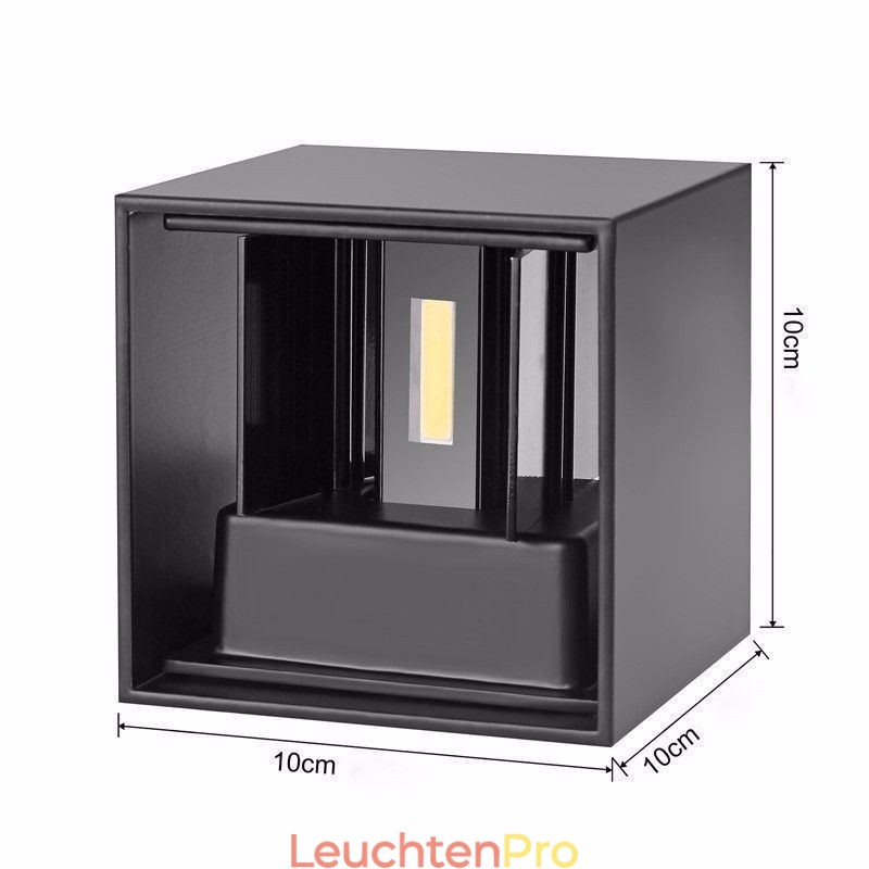 Wandleuchte Aluminium Balkon Oberfläche montiert Cube Veranda Licht