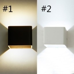 Wandleuchte Aluminium Balkon Oberfläche montiert Cube Veranda Licht