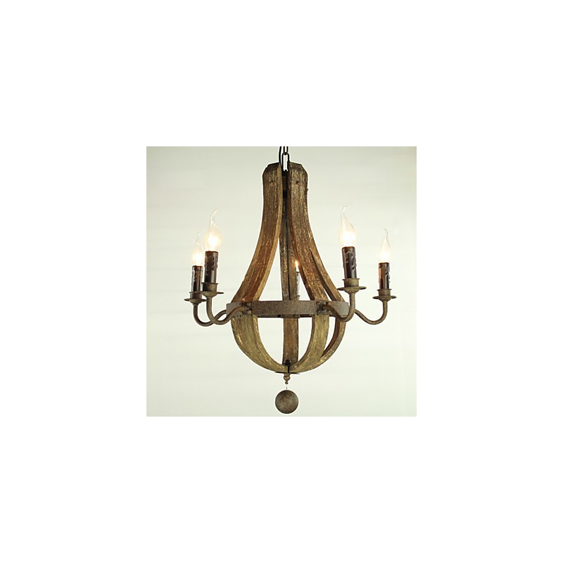 Kronleuchter 5 Lichter Vintage Retro Country Living Dining Metall