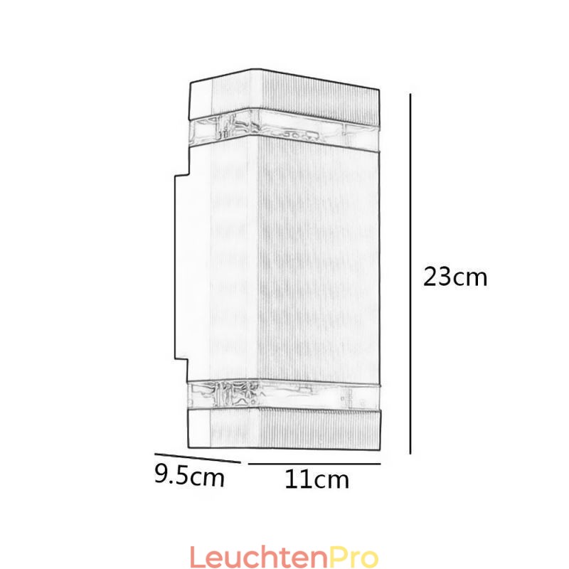 Einfache Aluminium Wand Lichter Wasserdichte Wand Lampe Hof Veranda