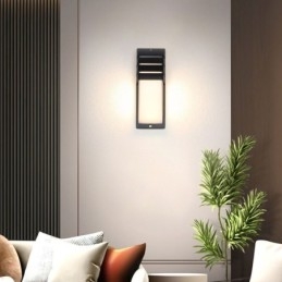 Wasserdichte Outdoor Veranda Licht Schwarz Aluminium Wand Lampe Garten Hof Licht