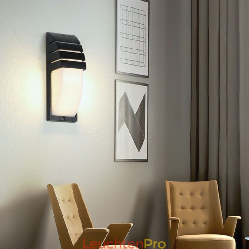 Wasserdichte Outdoor Veranda Licht Schwarz Aluminium Wand Lampe Garten Hof Licht