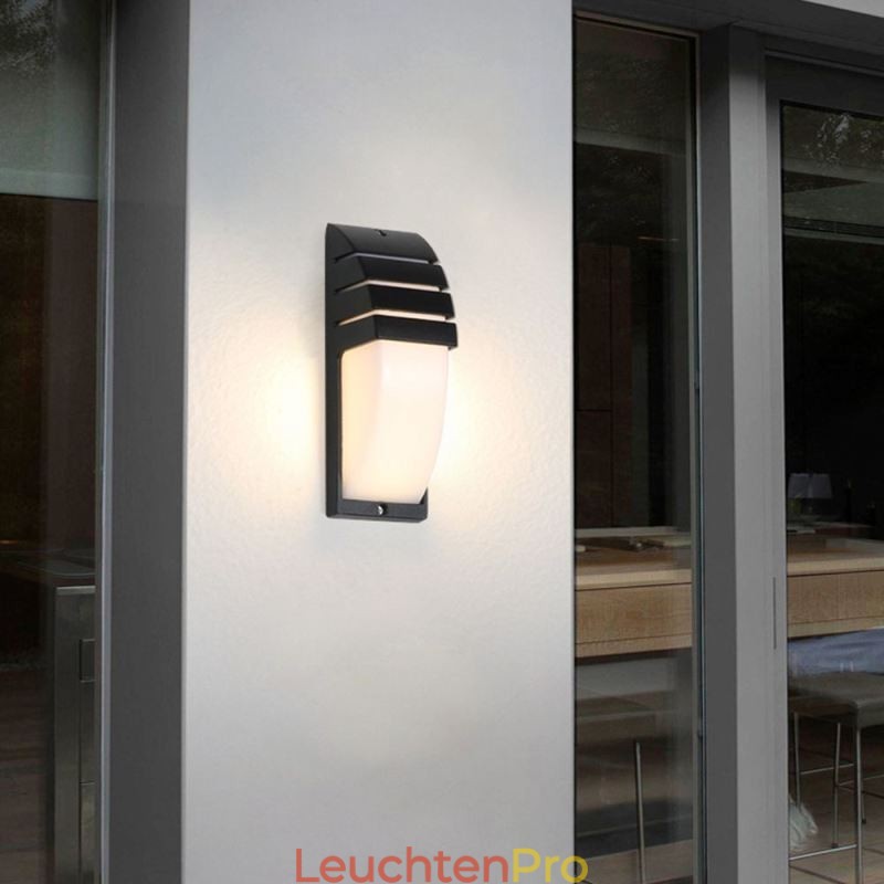 Wasserdichte Outdoor Veranda Licht Schwarz Aluminium Wand Lampe Garten Hof Licht