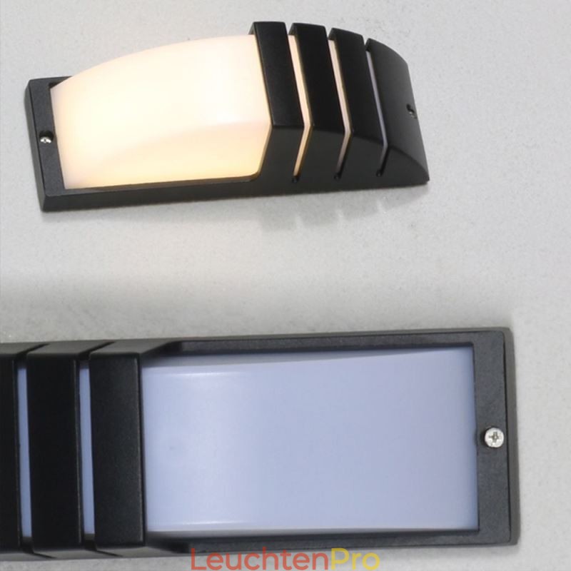 Wasserdichte Outdoor Veranda Licht Schwarz Aluminium Wand Lampe Garten Hof Licht