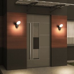 Moderne minimalistische Aluminiumlampe, wasserdichte Halbmond-Wandleuchte für den Garten