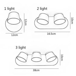 Moderne Wandleuchte Drehbare Wandlampe Aluminium