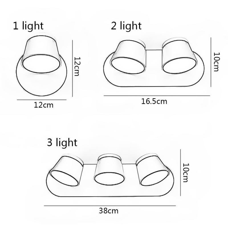 Moderne Wandleuchte Drehbare Wandlampe Aluminium