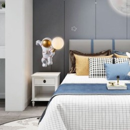 Moderne Wandleuchte Kreative Astronaut Harz Wand Licht Kinder