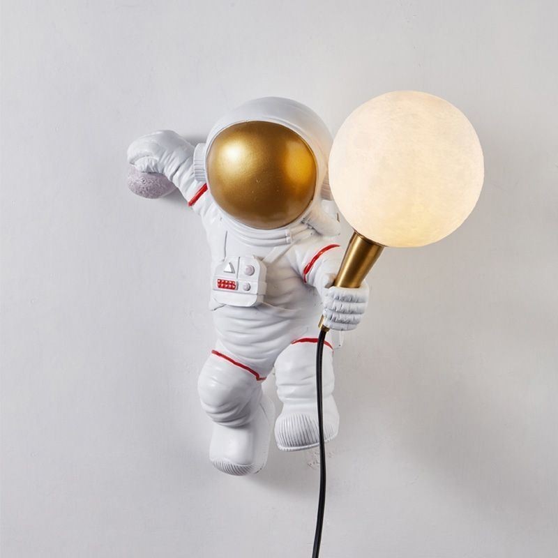 Moderne Wandleuchte Kreative Astronaut Harz Wand Licht Kinder