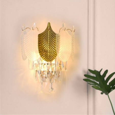 Kristall-Wandleuchter, moderne Wandleuchte, 2 x Sockel Kristall-Wandleuchter, moderne Wandleuchte, 2 x Sockel