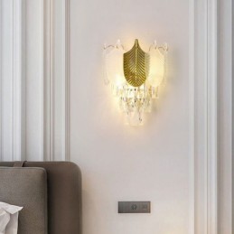 Kristall-Wandleuchter, moderne Wandleuchte, 2 x Sockel