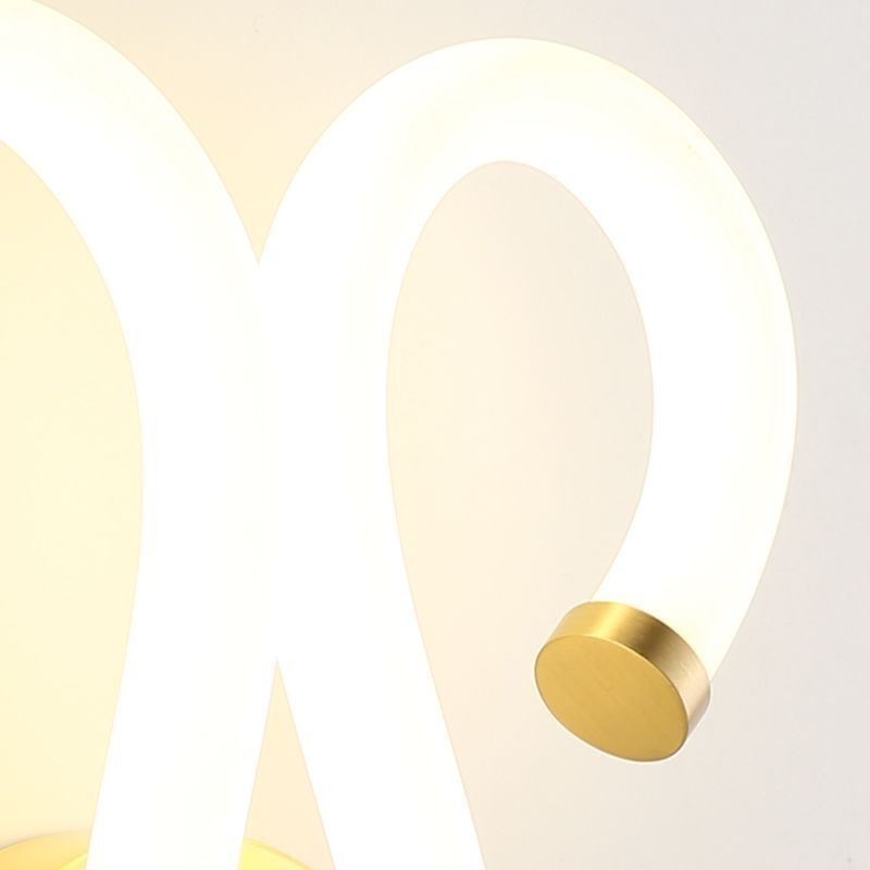 Moderne Wandleuchte Kreativität Wandleuchte Kupfer Schaf Horn 2 Lichter