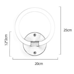 Moderne Wand Leuchten Runde Ring Wandleuchten Tricolor Dimmen