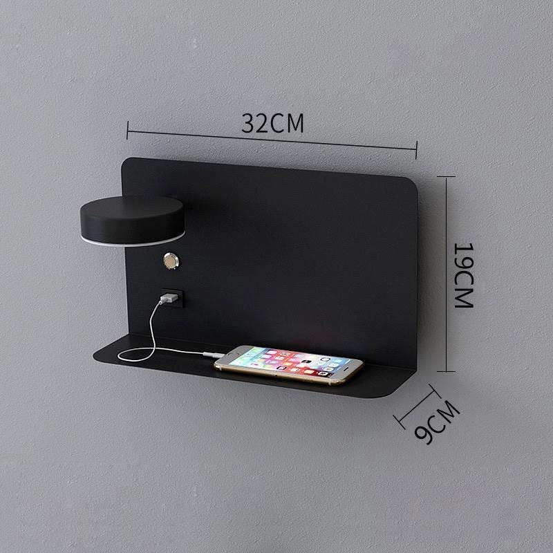 Drehbare Wandleuchte mit USB-Ladeanschluss