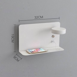 Drehbare Wandleuchte mit USB-Ladeanschluss